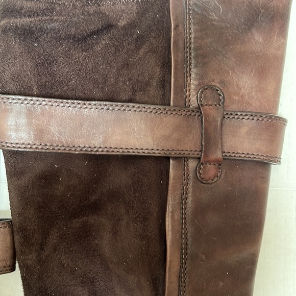 Cole Haan Nike Air Sole Dark Brown Suede And Leather Pull On Size 9 boots - Picture 6 of 11